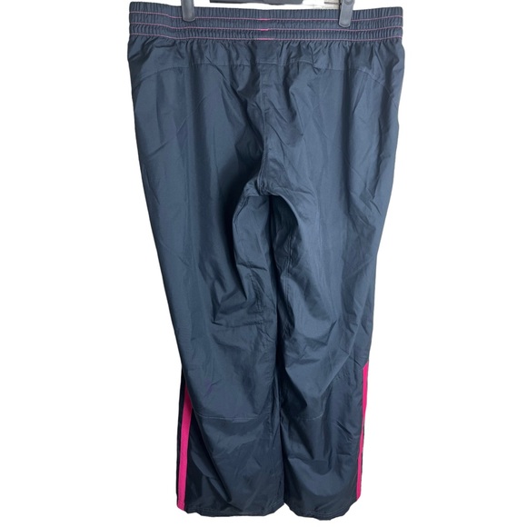 Adidas Mesh Lined Black Pink Striped Wind Track Pants - Picture 2 of 8